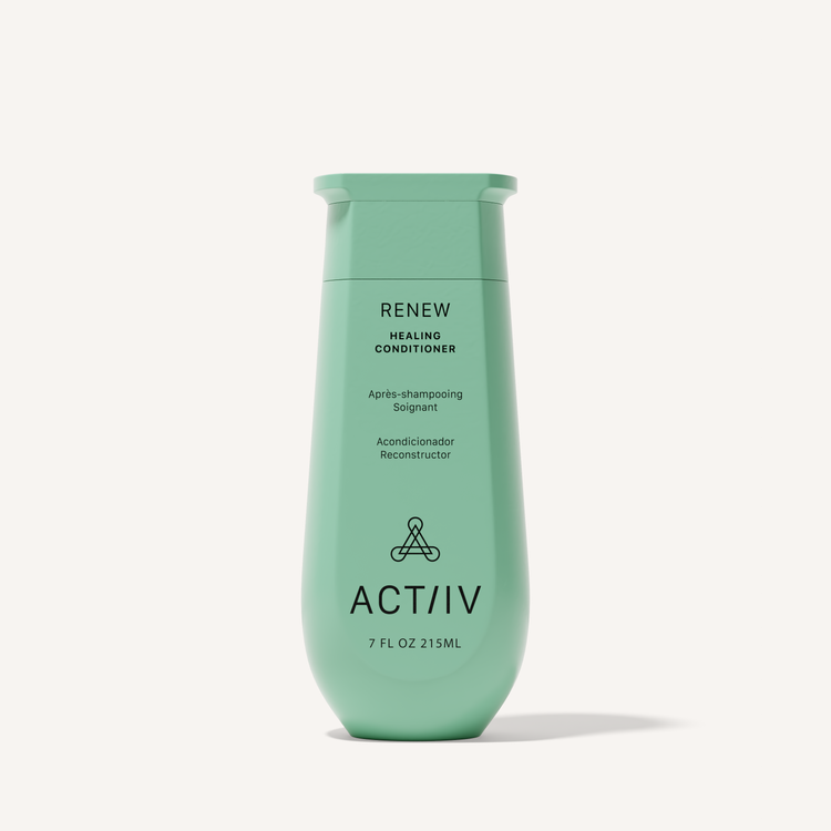 ACTIIV Renew Healing Conditioner formulated to hydrate, smooth, and support healthier-looking hair with plant-based ingredients.