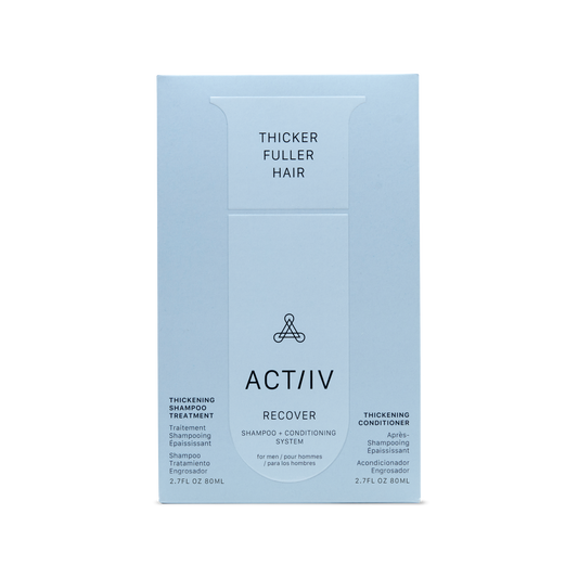 Actiiv 2.7oz Recover for Hair Loss Men Shampoo and Conditioner Box