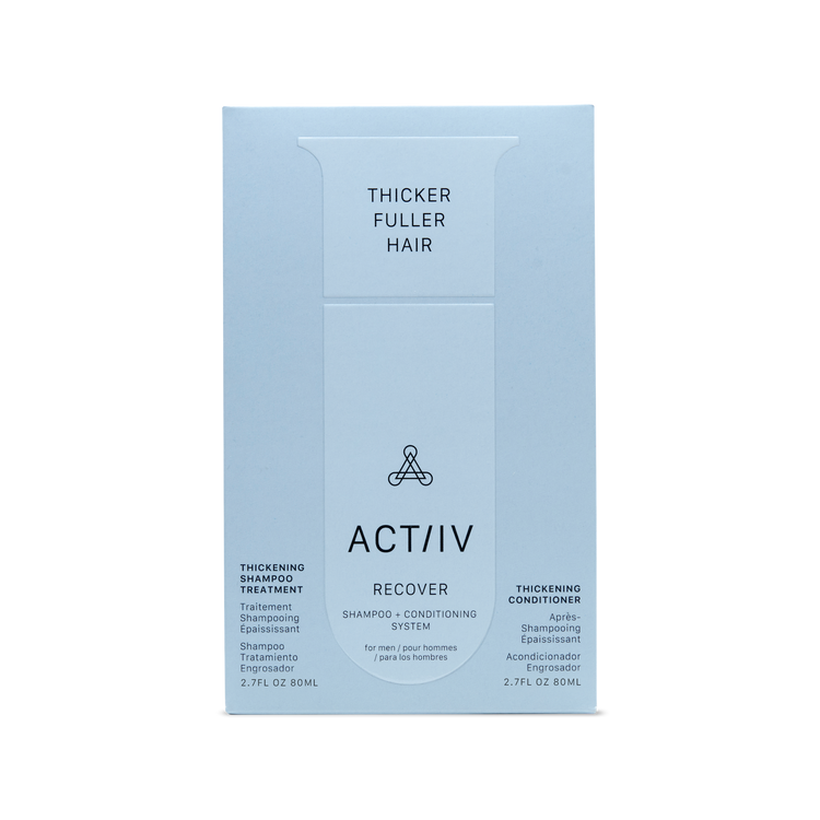 Actiiv 2.7oz Recover for Hair Loss Men Shampoo and Conditioner Box