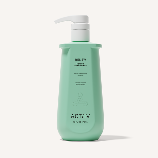 ACTIIV Renew Healing Conditioner in salon-size format, formulated to nourish and hydrate hair for a healthier-looking appearance.