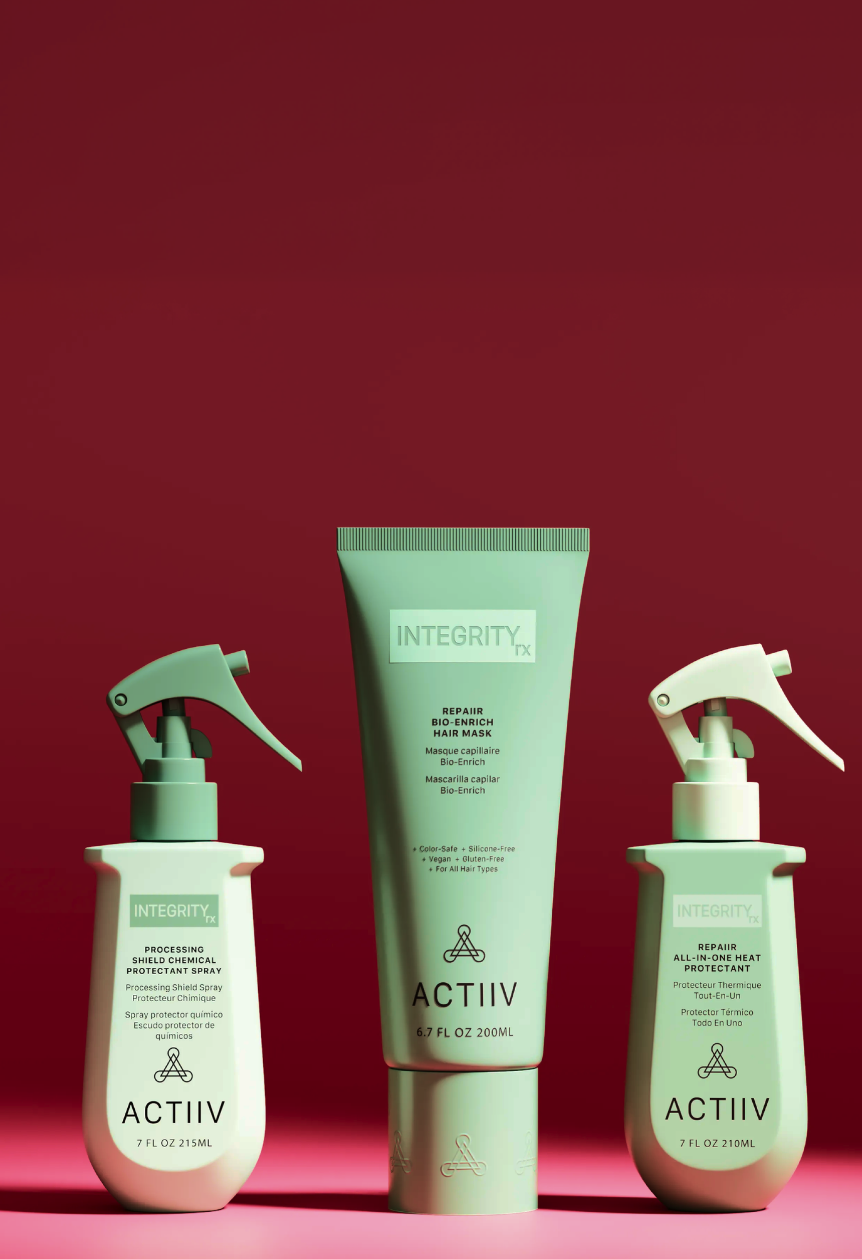 ACTIIV professional hair care for clean, plant-based hair thickening, strengthening, hair repair, and scalp care
